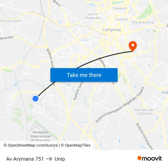 Av Arymana 751 to Unip map