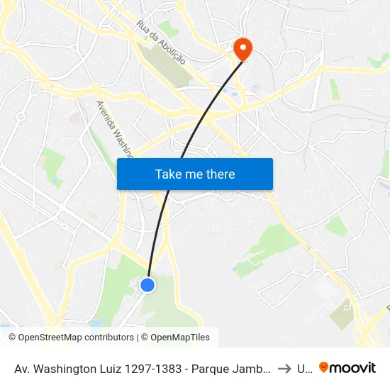 Av. Washington Luiz 1297-1383 - Parque Jambeiro Campinas - SP Brasil to Unip map