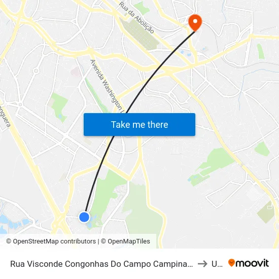 Rua Visconde Congonhas Do Campo Campinas - São Paulo Brasil to Unip map