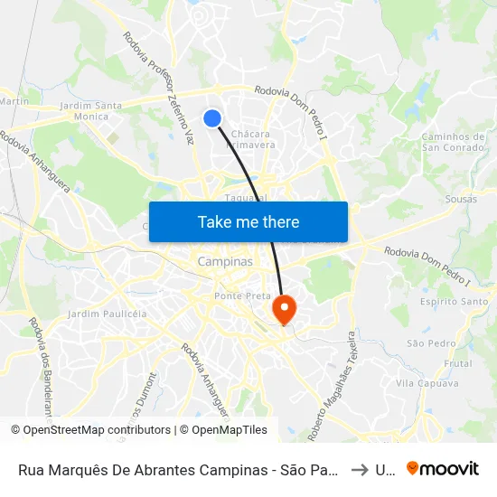 Rua Marquês De Abrantes Campinas - São Paulo 13081 Brasil to Unip map
