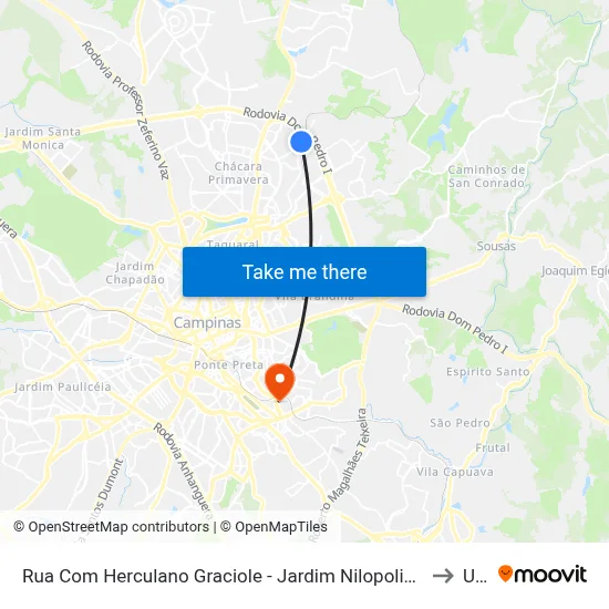 Rua Com Herculano Graciole - Jardim Nilopolis Campinas - SP Brasil to Unip map