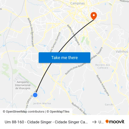 Um 88-160 - Cidade Singer - Cidade Singer Campinas - SP 13053-153 Brasil to Unip map