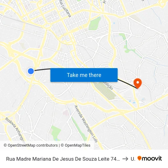 Rua Madre Mariana De Jesus De Souza Leite 74 - Parque Itália Campinas - SP 13036-200 República Federativa Do Brasil to Unip map