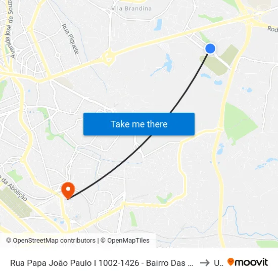Rua Papa João Paulo I 1002-1426 - Bairro Das Palmeiras Campinas - SP 13101-506 Brasil to Unip map
