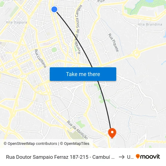 Rua Doutor Sampaio Ferraz 187-215 - Cambuí Campinas - SP 13024-430 Brasil to Unip map
