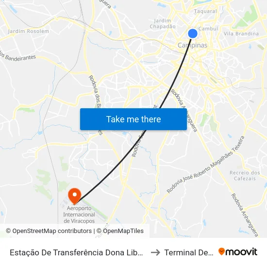 Estação De Transferência Dona Libânia - Pista Interna to Terminal De Cargas map
