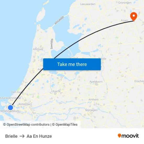 Brielle to Aa En Hunze map