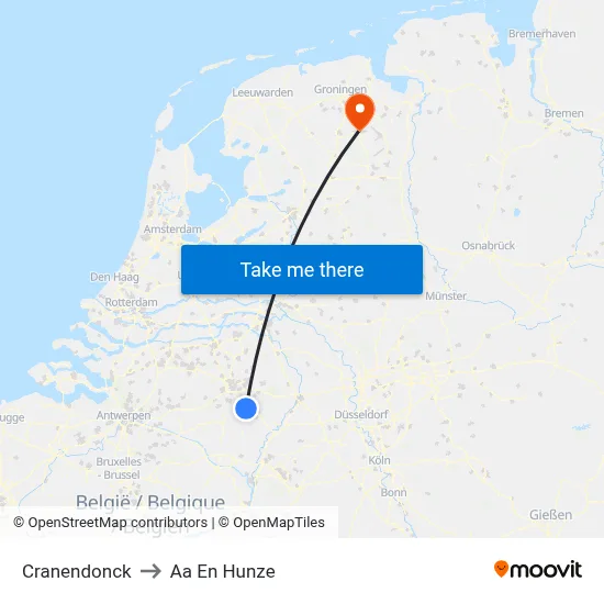 Cranendonck to Aa En Hunze map