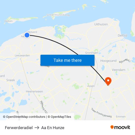 Ferwerderadiel to Aa En Hunze map