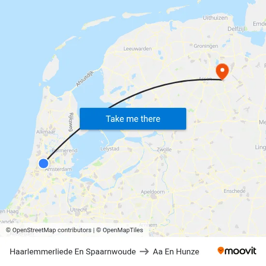 Haarlemmerliede En Spaarnwoude to Aa En Hunze map