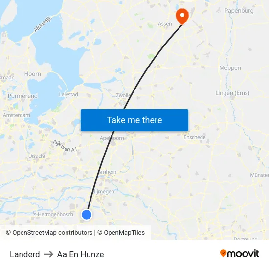Landerd to Aa En Hunze map
