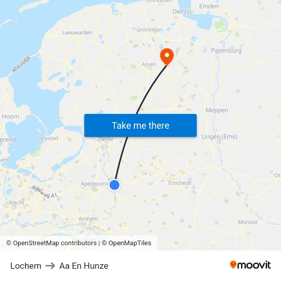 Lochem to Aa En Hunze map