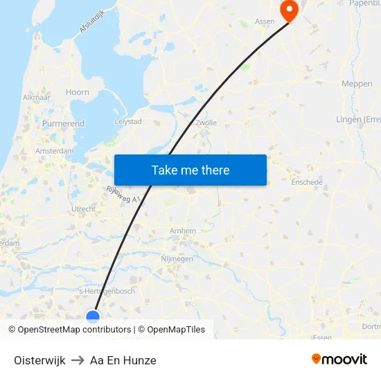 Oisterwijk to Aa En Hunze map