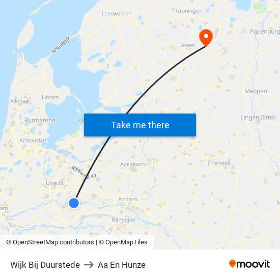 Wijk Bij Duurstede to Aa En Hunze map