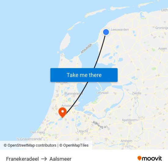 Franekeradeel to Aalsmeer map