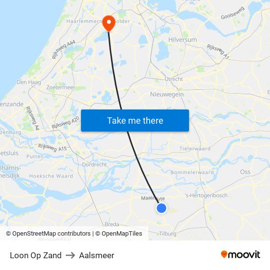 Loon Op Zand to Aalsmeer map