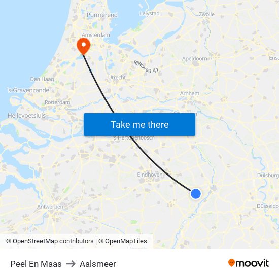 Peel En Maas to Aalsmeer map