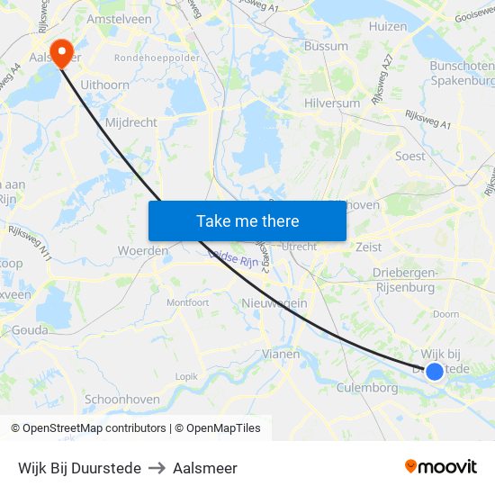 Wijk Bij Duurstede to Aalsmeer map