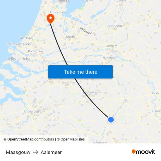 Maasgouw to Aalsmeer map