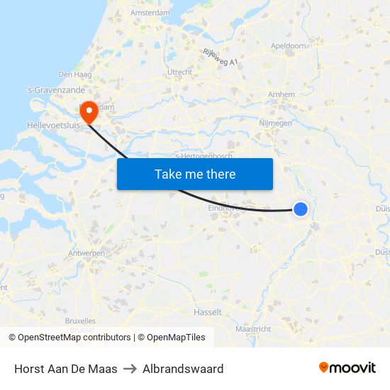 Horst Aan De Maas to Albrandswaard map