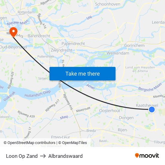 Loon Op Zand to Albrandswaard map