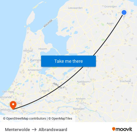 Menterwolde to Albrandswaard map