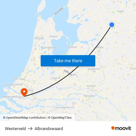 Westerveld to Albrandswaard map