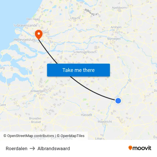 Roerdalen to Albrandswaard map