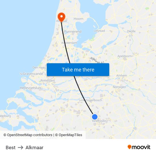 Best to Alkmaar map