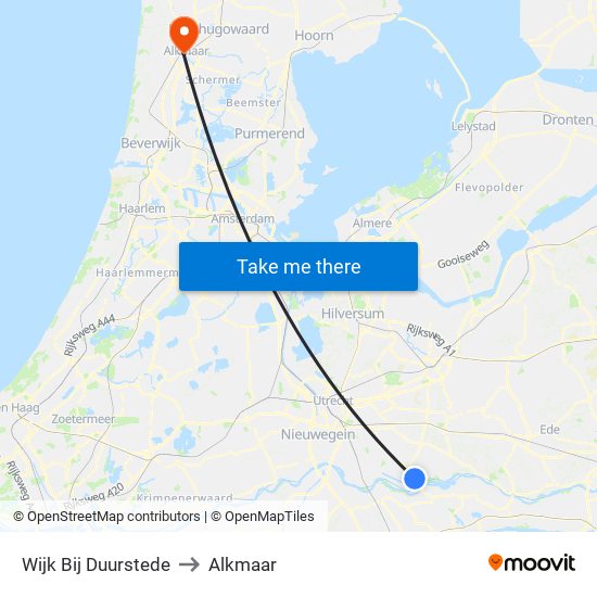 Wijk Bij Duurstede to Alkmaar map