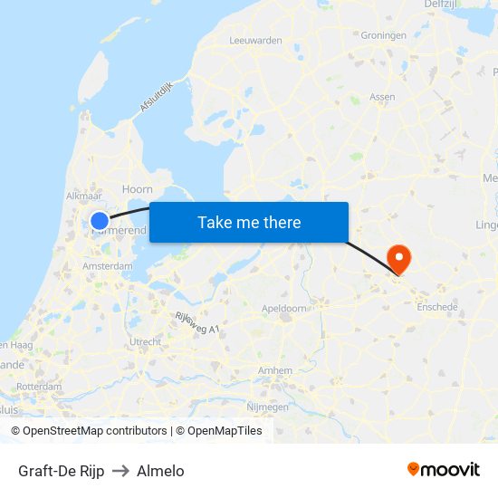 Graft-De Rijp to Almelo map