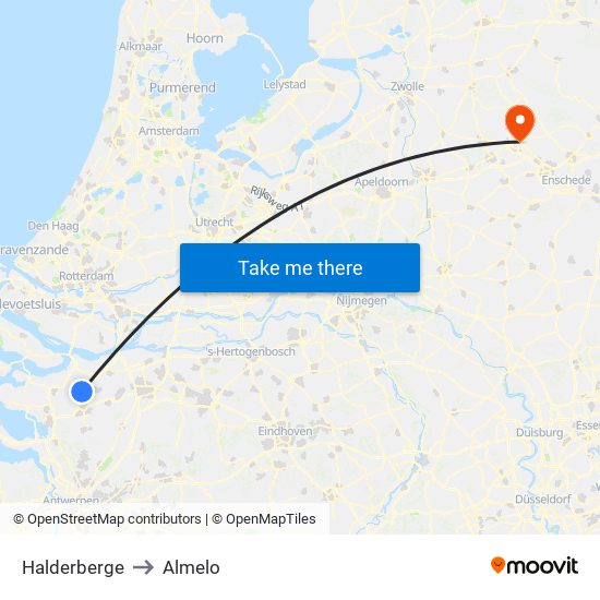 Halderberge to Almelo map