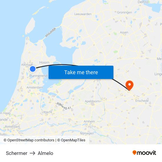 Schermer to Almelo map