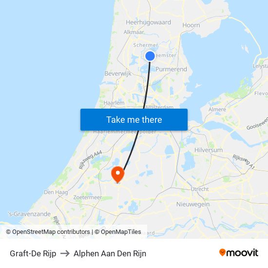 Graft-De Rijp to Alphen Aan Den Rijn map