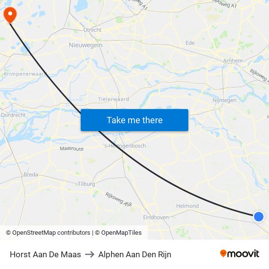 Horst Aan De Maas to Alphen Aan Den Rijn map