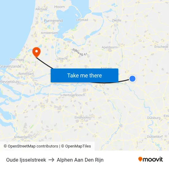 Oude Ijsselstreek to Alphen Aan Den Rijn map