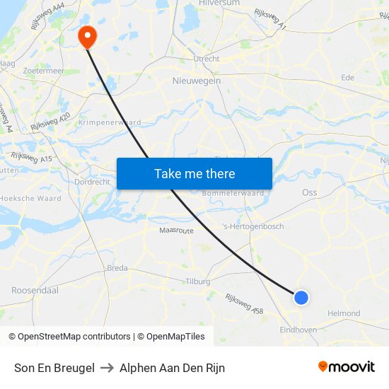 Son En Breugel to Alphen Aan Den Rijn map
