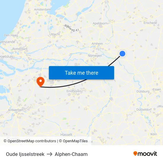 Oude Ijsselstreek to Alphen-Chaam map