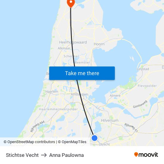 Stichtse Vecht to Anna Paulowna map