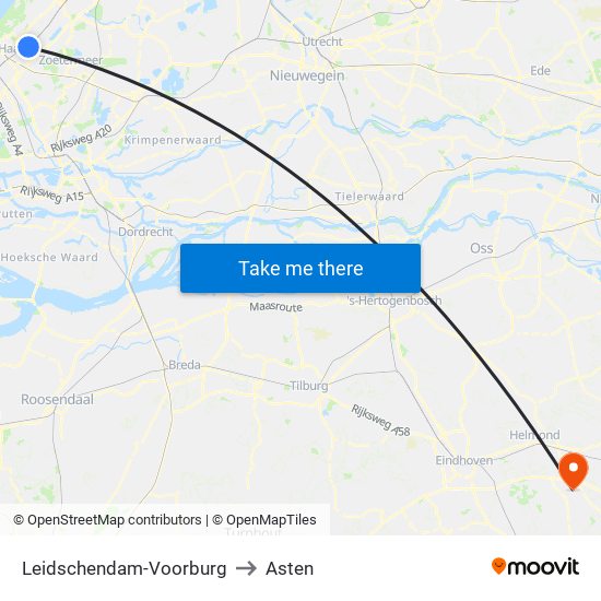 Leidschendam-Voorburg to Asten map