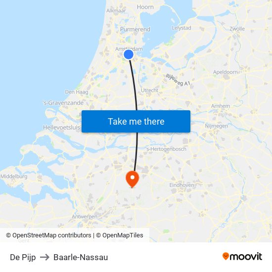 De Pijp to Baarle-Nassau map