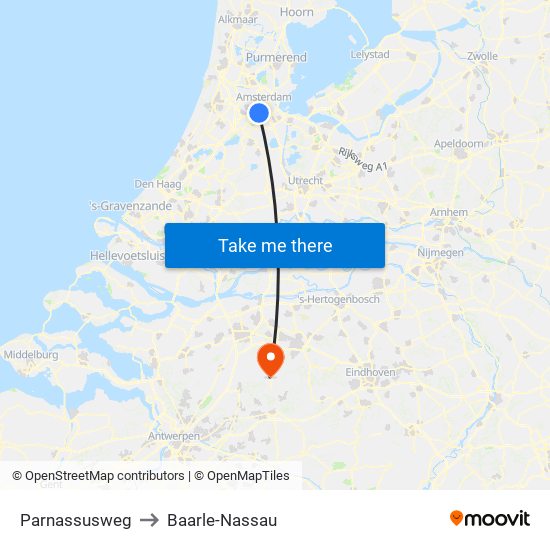 Parnassusweg to Baarle-Nassau map