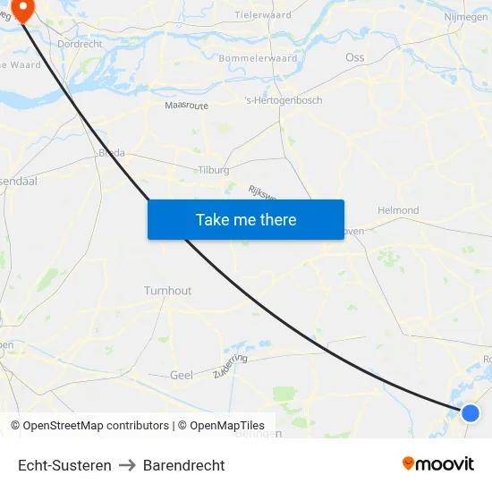 Echt-Susteren to Barendrecht map