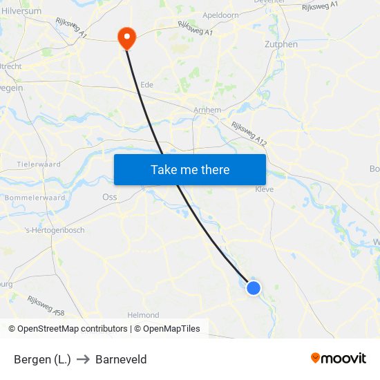 Bergen (L.) to Barneveld map