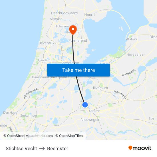 Stichtse Vecht to Beemster map