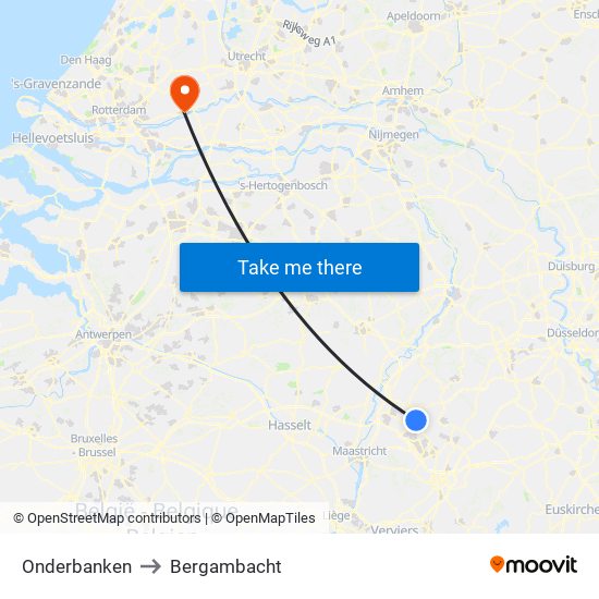 Onderbanken to Bergambacht map