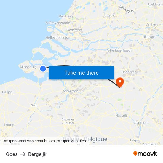 Goes to Bergeijk map