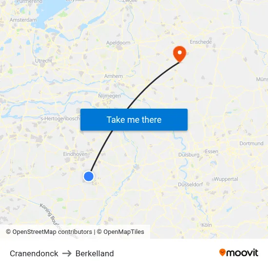 Cranendonck to Berkelland map