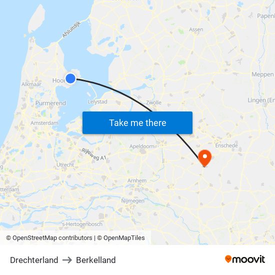 Drechterland to Berkelland map