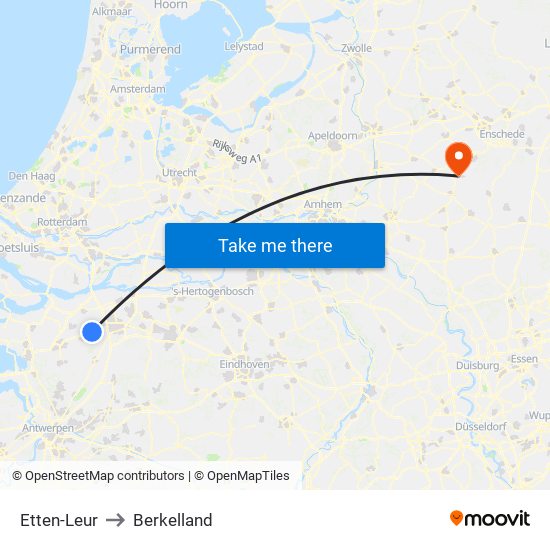 Etten-Leur to Berkelland map